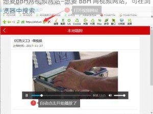 想要BBH网视频网站—想要 BBH 网视频网站，可在浏览器中搜索