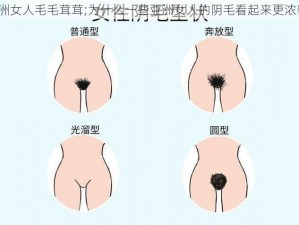 亚洲女人毛毛茸茸;为什么一些亚洲女人的阴毛看起来更浓密？