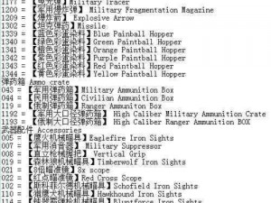 怪猎世界物品ID表大全：详解各类物品ID，一站式查询指南