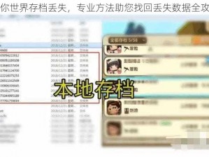 迷你世界存档丢失，专业方法助您找回丢失数据全攻略