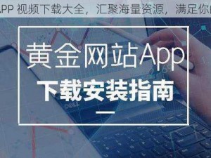 黄金网站 APP 视频下载大全，汇聚海量资源，满足你的一切需求