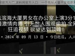 黑料网官方入口,黑料网官方入口：一个充斥大量不实信息的网站