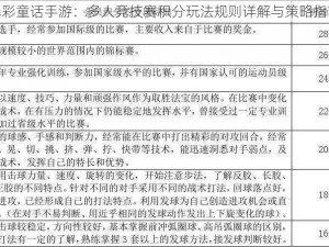 爆彩童话手游：多人竞技赛积分玩法规则详解与策略指南