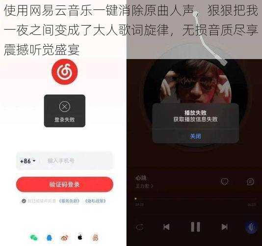 使用网易云音乐一键消除原曲人声，狠狠把我一夜之间变成了大人歌词旋律，无损音质尽享震撼听觉盛宴