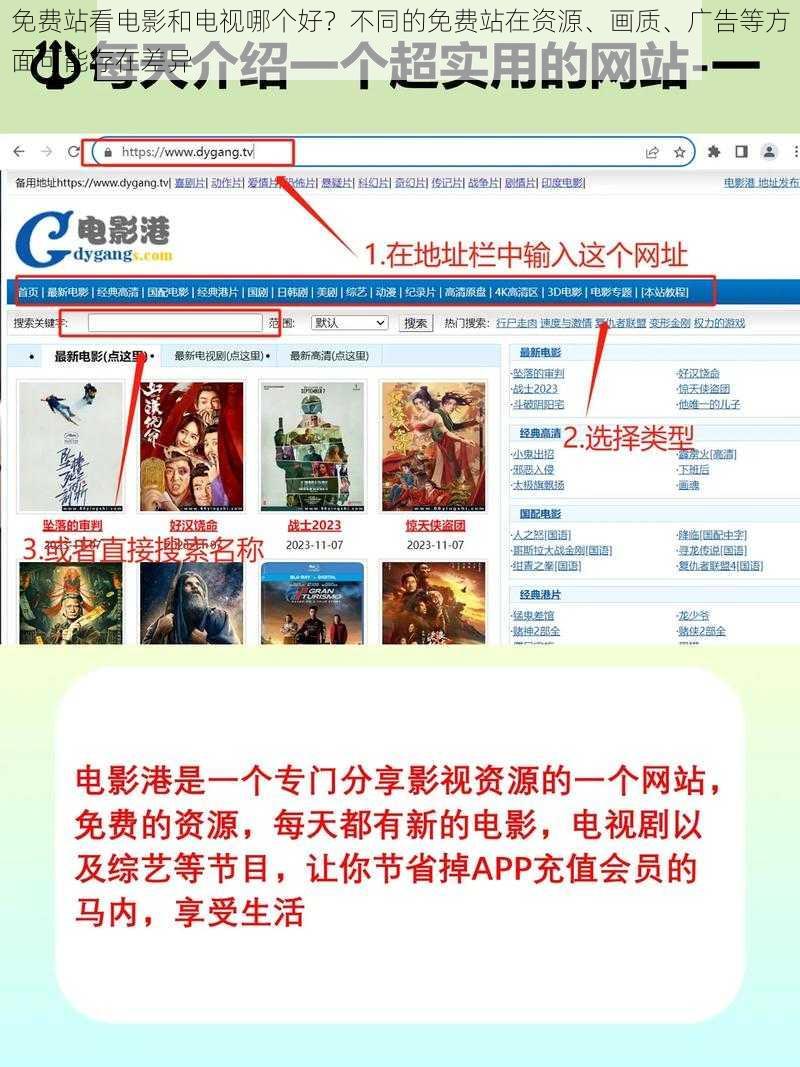 免费站看电影和电视哪个好？不同的免费站在资源、画质、广告等方面可能存在差异