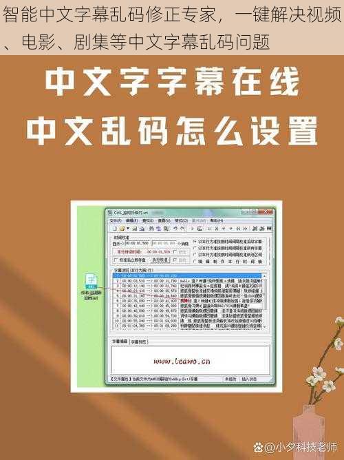 智能中文字幕乱码修正专家，一键解决视频、电影、剧集等中文字幕乱码问题