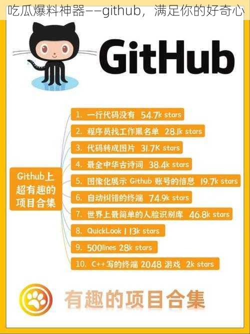 吃瓜爆料神器——github，满足你的好奇心