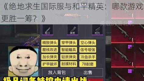 《绝地求生国际服与和平精英：哪款游戏更胜一筹？》