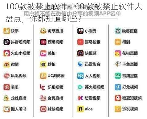 100款被禁止软件-100 款被禁止软件大盘点，你都知道哪些？