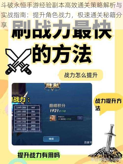 斗破永恒手游经验副本高效通关策略解析与实战指南：提升角色战力，极速通关秘籍分享