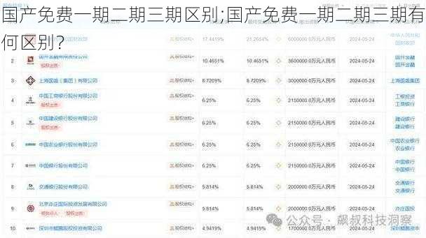 国产免费一期二期三期区别;国产免费一期二期三期有何区别？