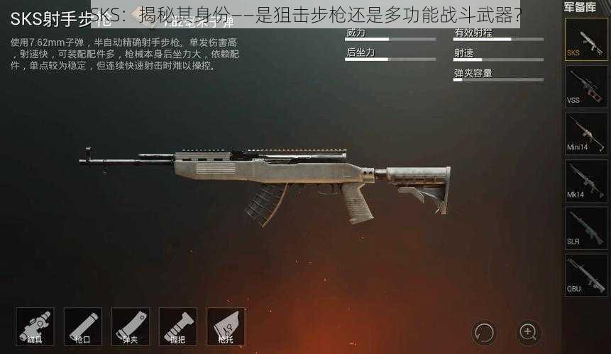 SKS：揭秘其身份——是狙击步枪还是多功能战斗武器？