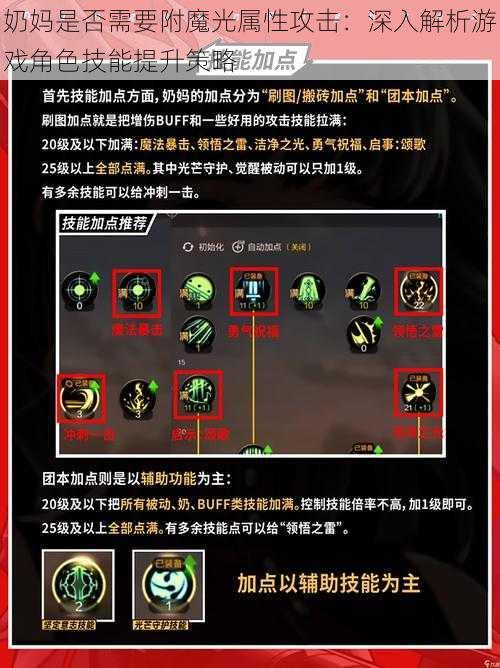 奶妈是否需要附魔光属性攻击：深入解析游戏角色技能提升策略