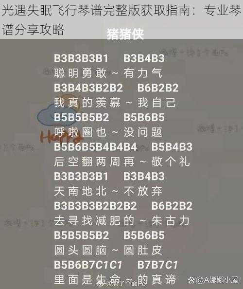 光遇失眠飞行琴谱完整版获取指南：专业琴谱分享攻略