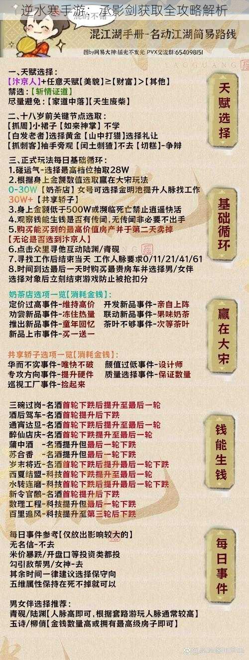 逆水寒手游：承影剑获取全攻略解析