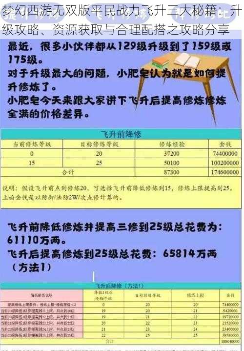 梦幻西游无双版平民战力飞升三大秘籍：升级攻略、资源获取与合理配搭之攻略分享