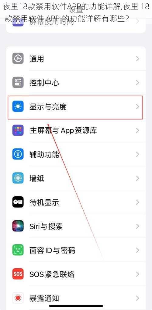 夜里18款禁用软件APP的功能详解,夜里 18 款禁用软件 APP 的功能详解有哪些？