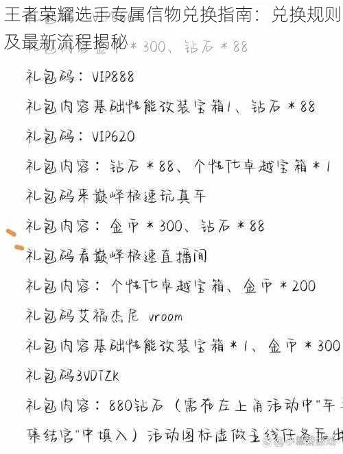 王者荣耀选手专属信物兑换指南：兑换规则及最新流程揭秘