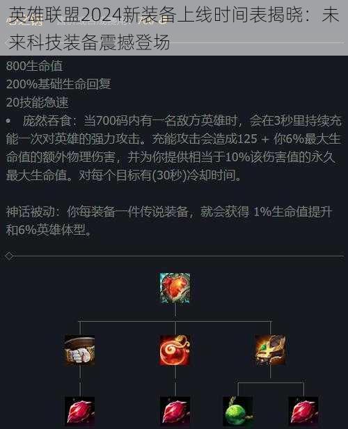 英雄联盟2024新装备上线时间表揭晓：未来科技装备震撼登场