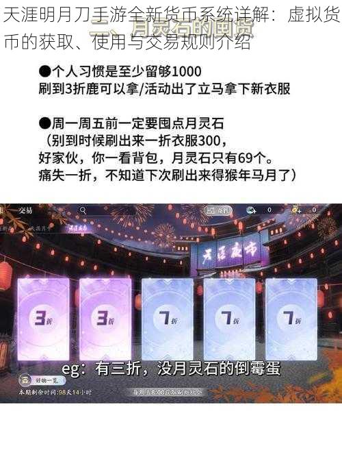 天涯明月刀手游全新货币系统详解：虚拟货币的获取、使用与交易规则介绍